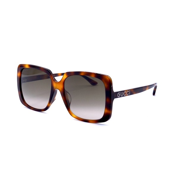 GUCCI GG0728SA 002 HAVANA BROWN GRADIENT AUTHENTIC SUNGLASSES - Picture 1 of 10